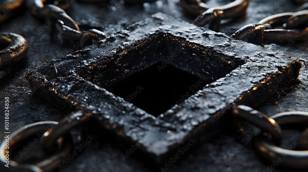 Black Square Loop Chain on Rough Surface Black Square Loop Chain on Rough Surface
