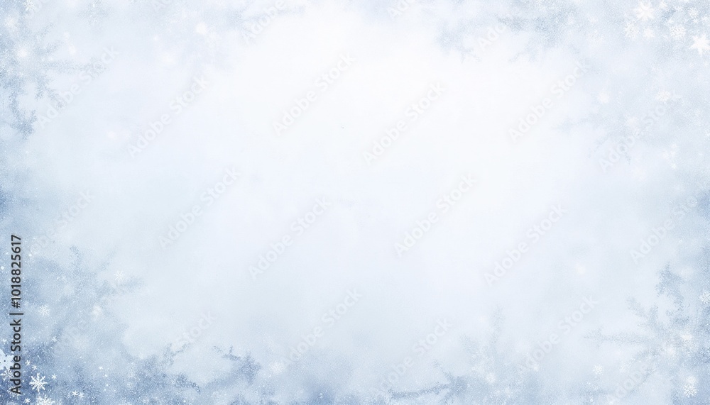 Ethereal frosty winter background with delicate snowflakes and soft bokeh lights with copy space Ethereal frosty winter background with delicate snowflakes and soft bokeh lights with copy space
