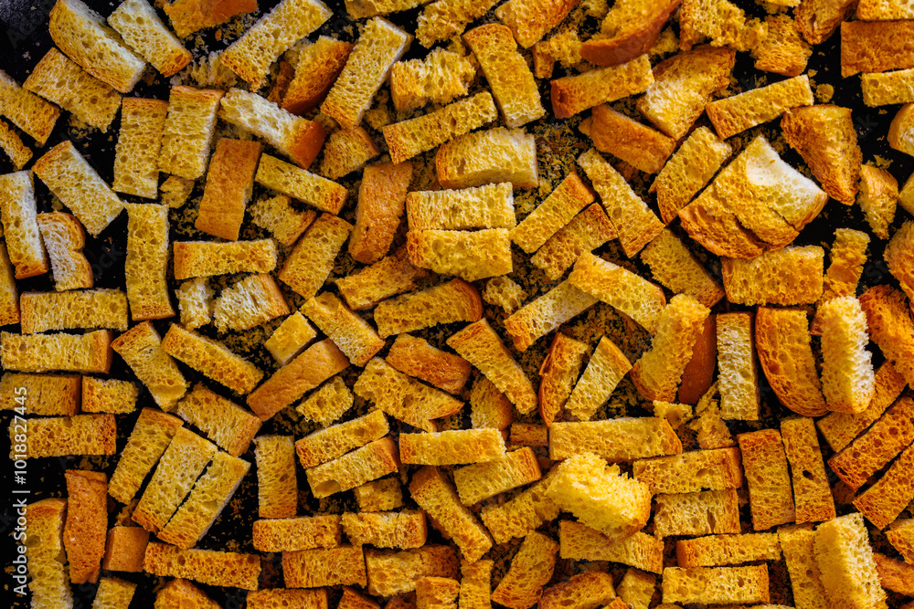 full-frame domestic croutons background with high angle view full-frame domestic croutons background with high angle view