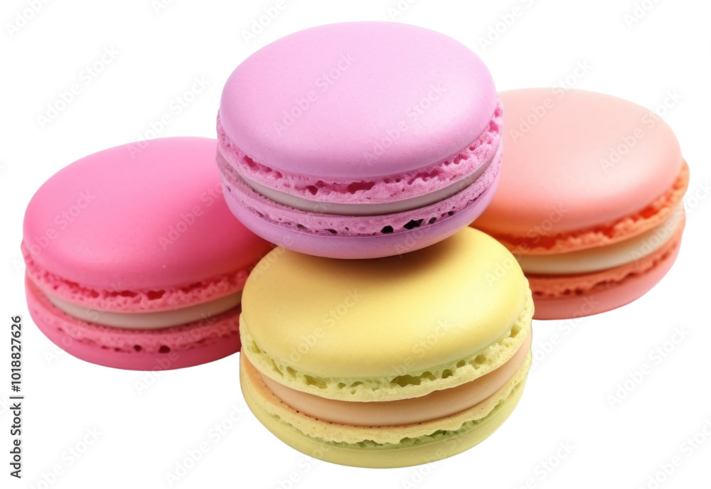 PNG Macarons food white background confectionery. PNG Macarons food white background confectionery.