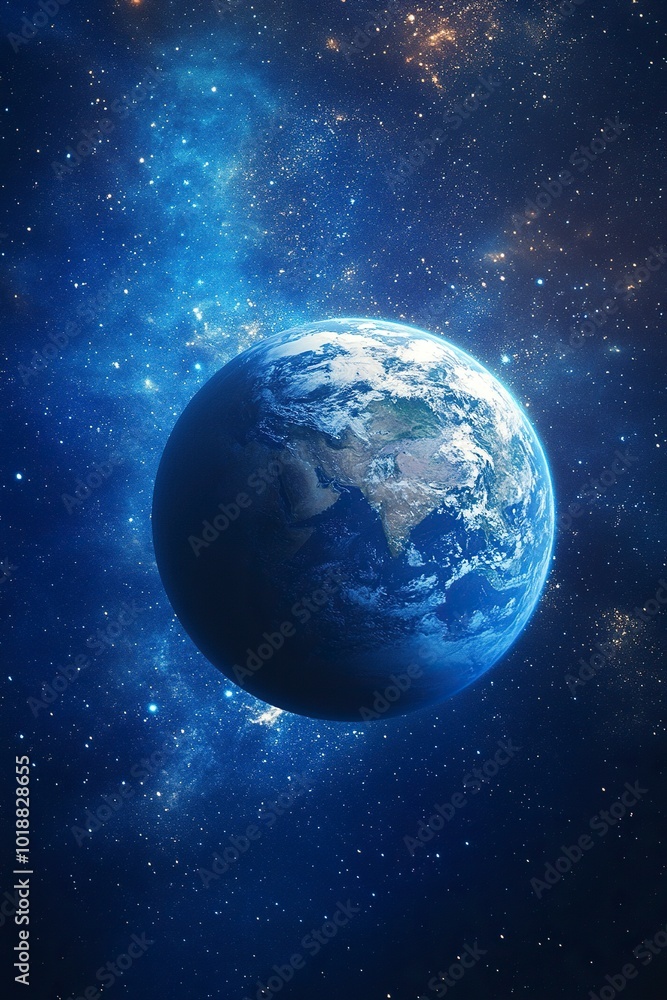 beautiful planet in space with abstract lines, science fiction, space flight, starry sky and nebula on a blue background, abstract space 3d illustration, background, generative ai beautiful planet in space with abstract lines, science fiction, space flight, starry sky and nebula on a blue background, abstract space 3d illustration, background, generative ai