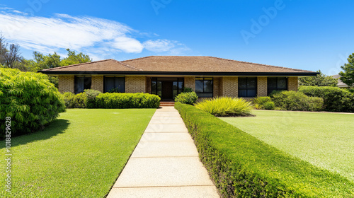 A well-maintained house for sale, showcasing its high resale value with features like a modern kitchen and landscaped yard 