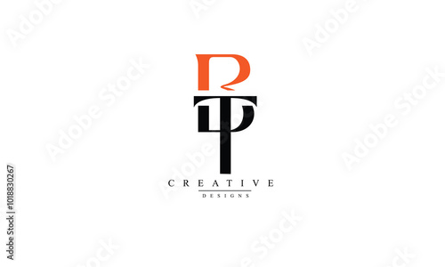 BT TB B T abstract vector logo monogram template