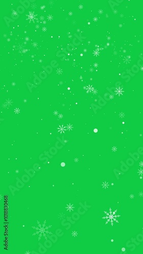 Wallpaper Mural snow flakes fall on green background animation ,white snow flakes flying ,happy new year and merry Christmas holiday isolated vertical social media motion design element ,winter snowy sky Torontodigital.ca