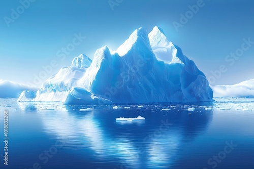 Wallpaper Mural A Majestic Iceberg Floating in a Serene Arctic Landscape Torontodigital.ca