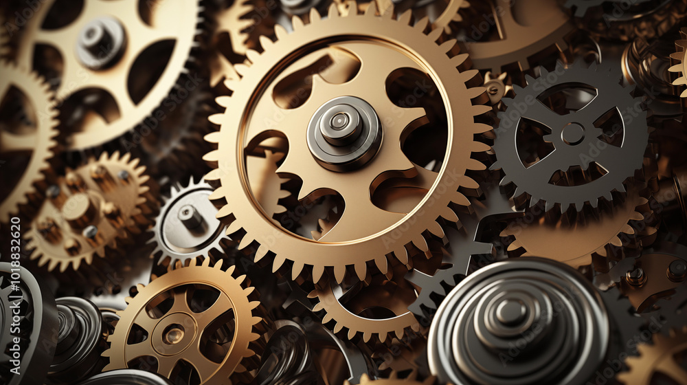 A symphony of gears and cogs working together highlights the balance between power, precision, and functionality in mechanical engineering. A symphony of gears and cogs working together highlights the balance between power, precision, and functionality in mechanical engineering.