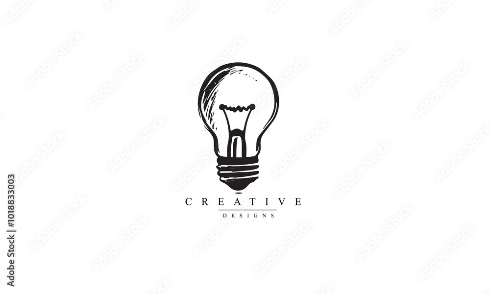 Light bulb idea outline black vector icon white background Light bulb idea outline black vector icon white background
