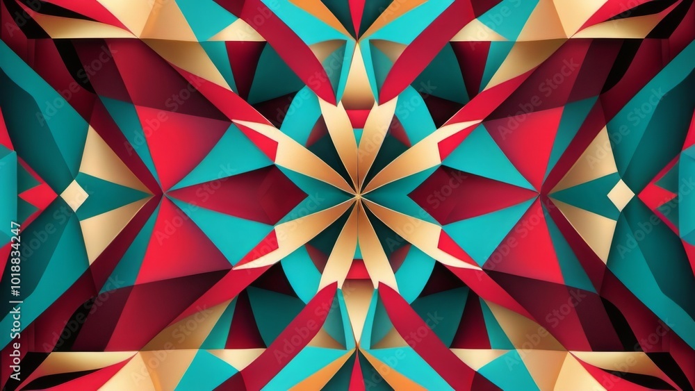 A bright kaleidoscope with a star in the center. A bright kaleidoscope with a star in the center.