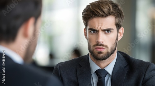 Employee calmly responding to a bully’s rude remark in an office meeting, showing professionalism and emotional control 