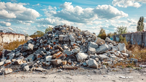 Demolition Waste at Construction Site