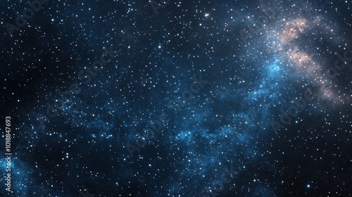 A beautiful, expansive view of the night sky with a vast, swirling nebula of gas and dust, as well as countless twinkling stars.