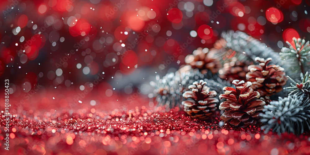 Red Christmas background with snowflakes. Winter Holiday postcard. Xmas. Happy New Year. Merry Christmas. Red Christmas background with snowflakes. Winter Holiday postcard. Xmas. Happy New Year. Merry Christmas.