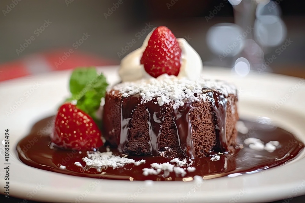 This is chocolate lava dessert with generative ai