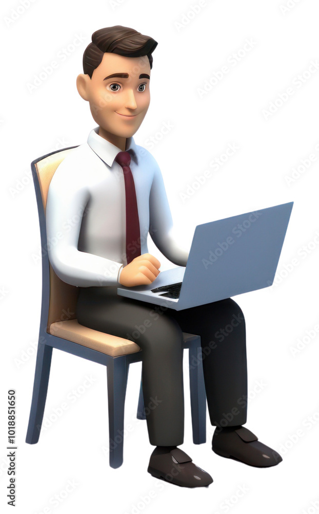 PNG Businessman on desk laptop furniture computer. PNG Businessman on desk laptop furniture computer.