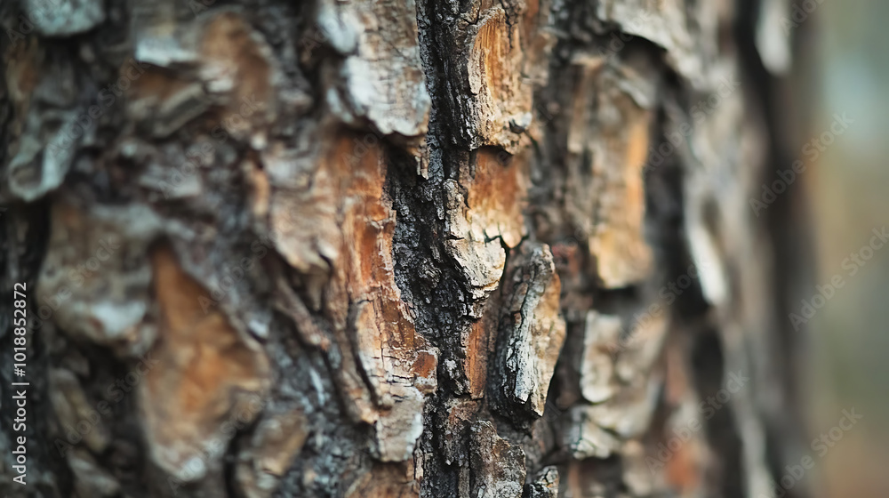 Close-up of the bark on an old tree in a tropical forest. Close-up of the bark on an old tree in a tropical forest.