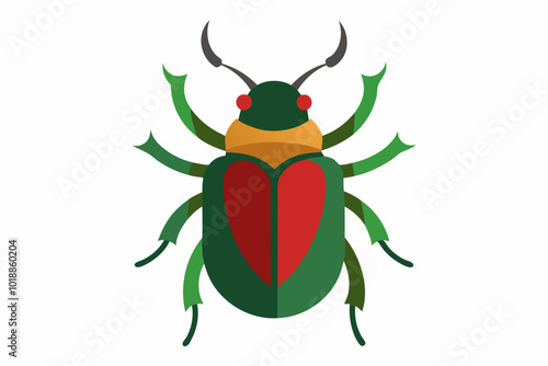 A Rose Chafer insects creative vector illustration 