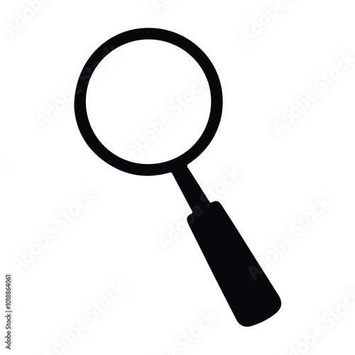 Magnifying glass icon, vector magnifier or loupe sign.