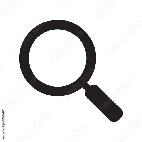 Magnifying glass icon, vector magnifier or loupe sign.