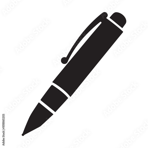 pen silhouette editable vector illustration