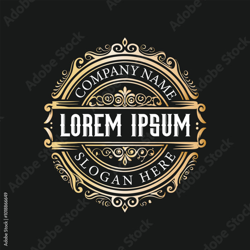Handwriting Lettering Vintage logo design with retro style emblem vector