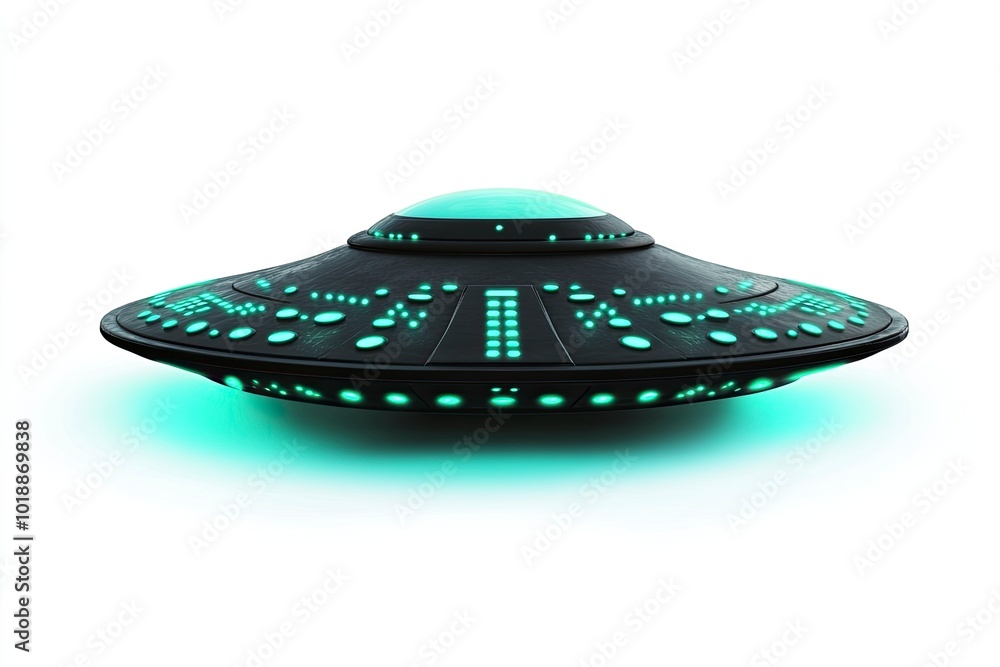 ufo space flying saucer alien ship luminous vector illustration isolated on white background.generative ai ufo space flying saucer alien ship luminous vector illustration isolated on white background.generative ai