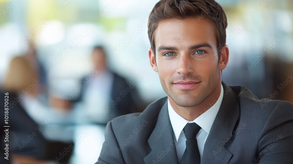 Confident business professional in workplace Confident business professional in workplace