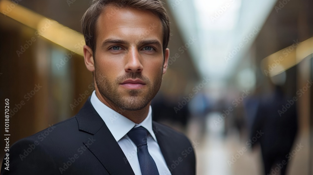 Business professional in modern office environment Business professional in modern office environment