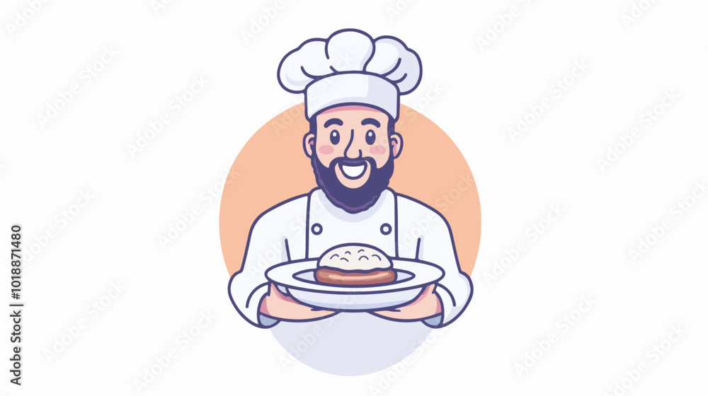 Illustration of a chef on a white background. Illustration of a chef on a white background.