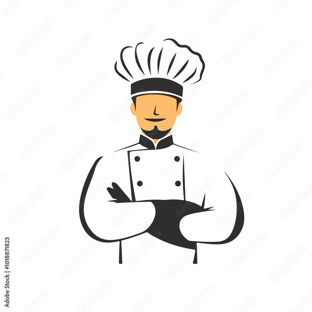Illustration of a chef on a white background. Illustration of a chef on a white background.