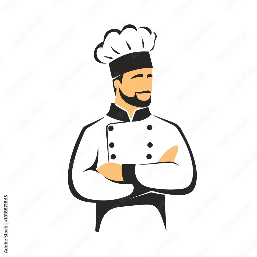Illustration of a chef on a white background. Illustration of a chef on a white background.