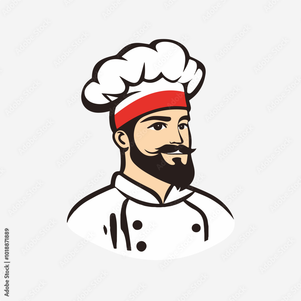 Illustration of a chef on a white background. Illustration of a chef on a white background.