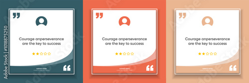 3D bubble testimonial banner, quote, infographic. Social media post template designs for quotes. Empty speech bubbles, quote bubbles and text box. Vector Illustration EPS10.