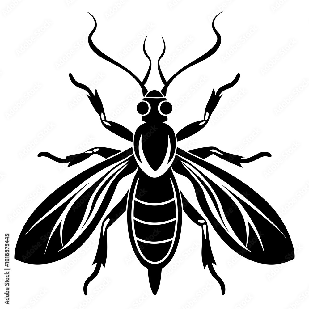 Firebrat insects vector illustration on a white background Firebrat insects vector illustration on a white background