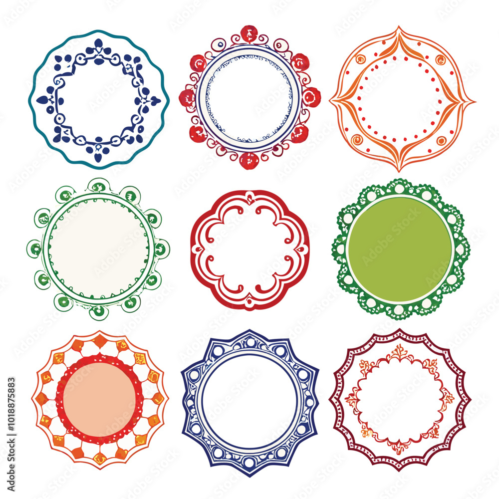 Decorative border elements set of frames Decorative border elements set of frames