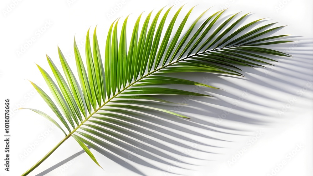 Fototapeta premium palm leaf isolated on white