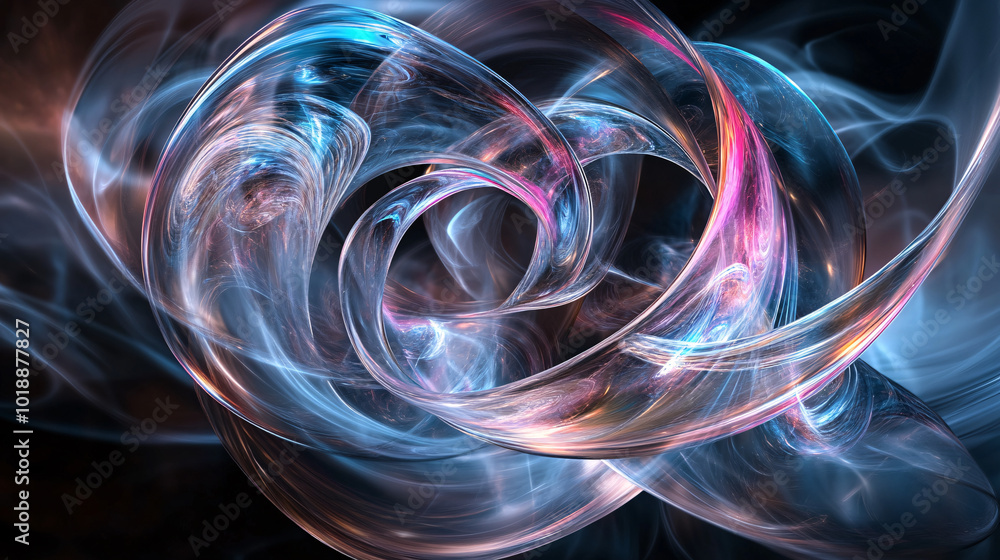 Abstract Swirling Light, Neon Color, Bright, Dynamic, Fractal Art Abstract Swirling Light, Neon Color, Bright, Dynamic, Fractal Art