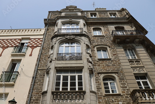 Bâtiment typique, vue de l'extérieur, ville de Dinard, département d'Ille et Vilaine, Bretagne, France