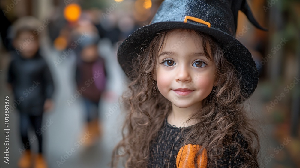 Portrait of little girl in Halloween costume Portrait of little girl in Halloween costume