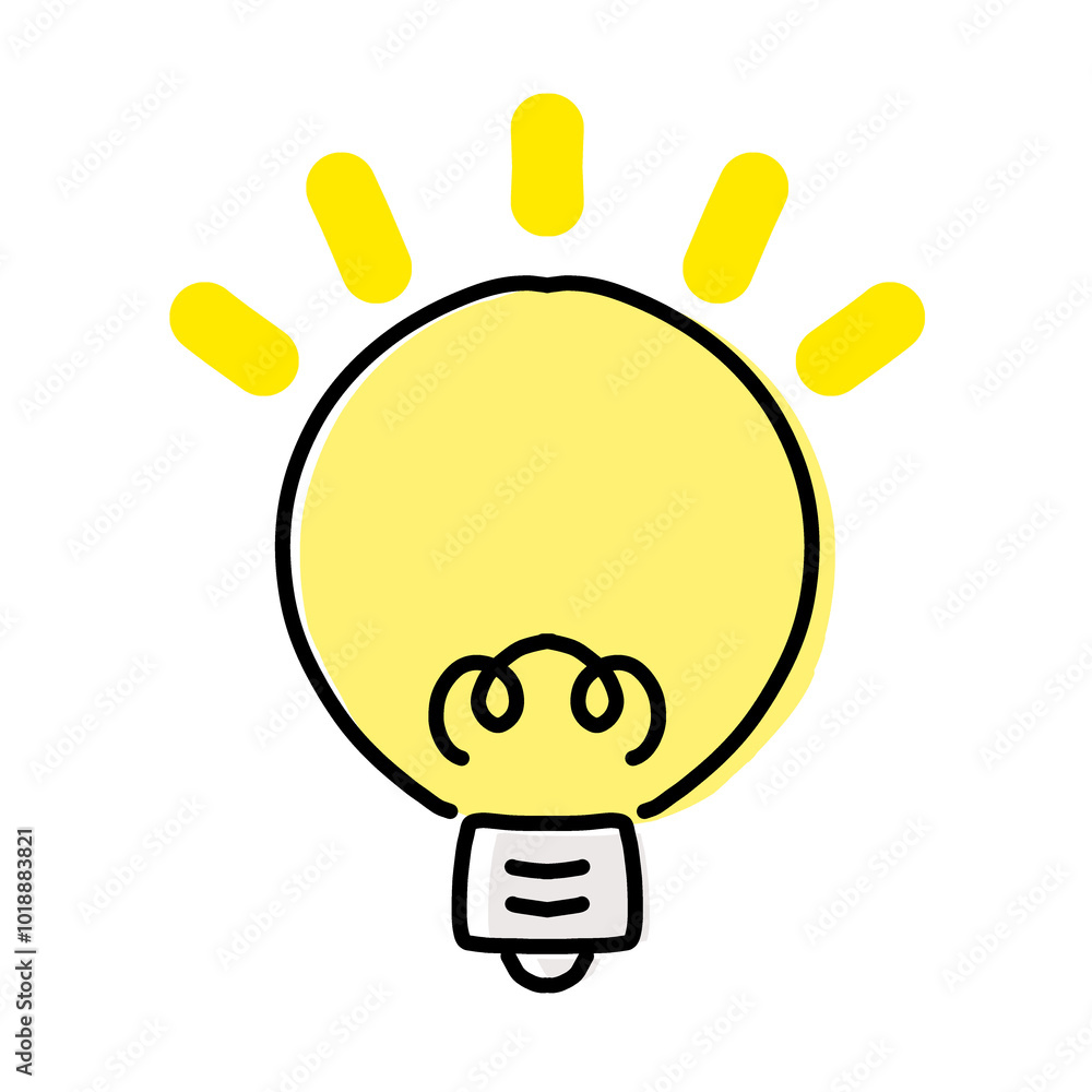 Obraz premium かわいい電球のイラスト