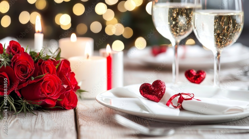 There is a romantic dinner table setting in the restaurant for guests There is a romantic dinner table setting in the restaurant for guests