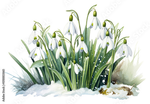 PNG Snowdrop outdoors nature flower. photo