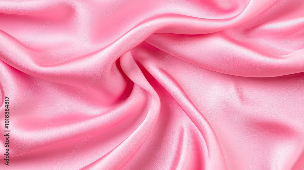 Obraz premium Smooth Pink Silk Fabric Texture Background