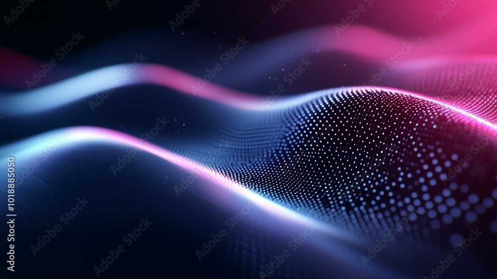 Abstract waves of light and color create a mesmerizing visual effect, showcasing a blend of purple and blue tones that evoke a sense of depth and movement in a digital landscape Abstract waves of light and color create a mesmerizing visual effect, showcasing a blend of purple and blue tones that evoke a sense of depth and movement in a digital landscape