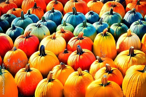 Autumn harvest pumpkin farm