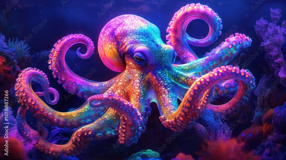 Obraz premium Vibrant Octopus