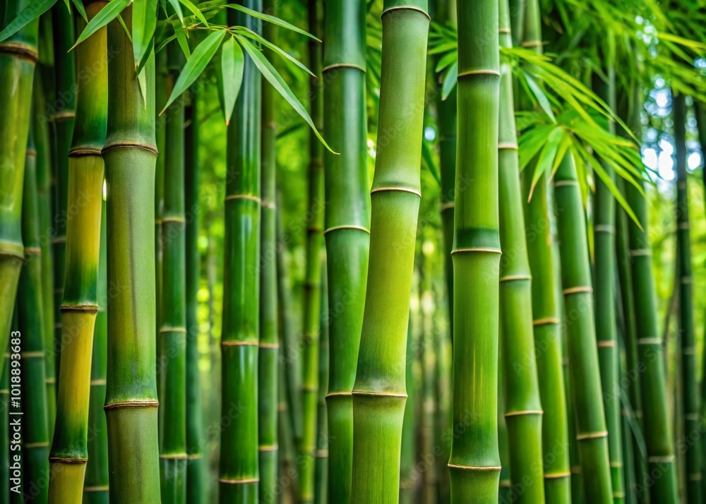 Lush Green Horse Tail Bamboo Stalks with Delicate Leaves in a Natural Outdoor Environment Lush Green Horse Tail Bamboo Stalks with Delicate Leaves in a Natural Outdoor Environment