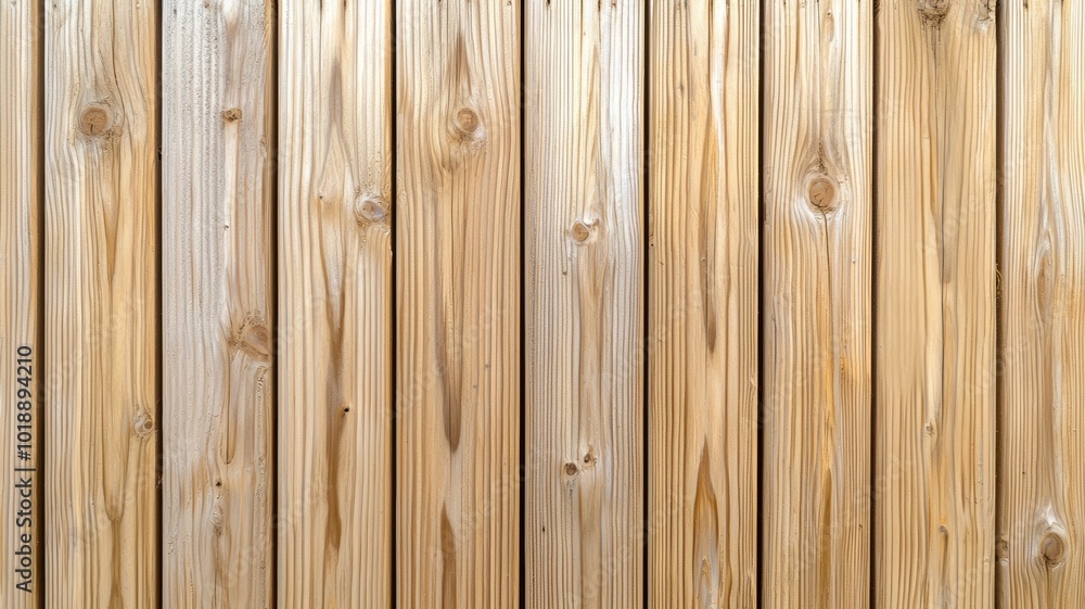 Natural wooden fence panels arranged vertically showing a smooth texture and light wood tones, adding warmth and character, suitable for various outdoor settings Natural wooden fence panels arranged vertically showing a smooth texture and light wood tones, adding warmth and character, suitable for various outdoor settings