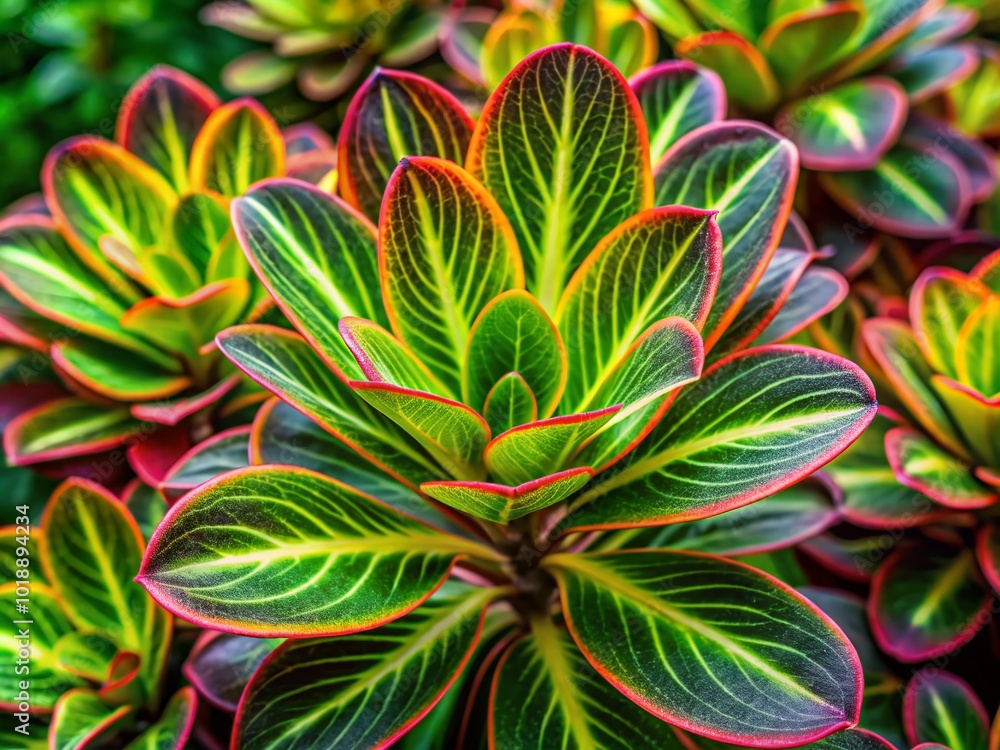 Obraz premium Lush green panda ears plant with unique leaves showcasing vibrant colors in a natural setting