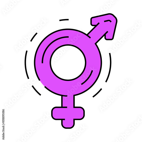 gender equality feminism woman line icon vector. gender equality feminism woman sign. isolated symbol illustration