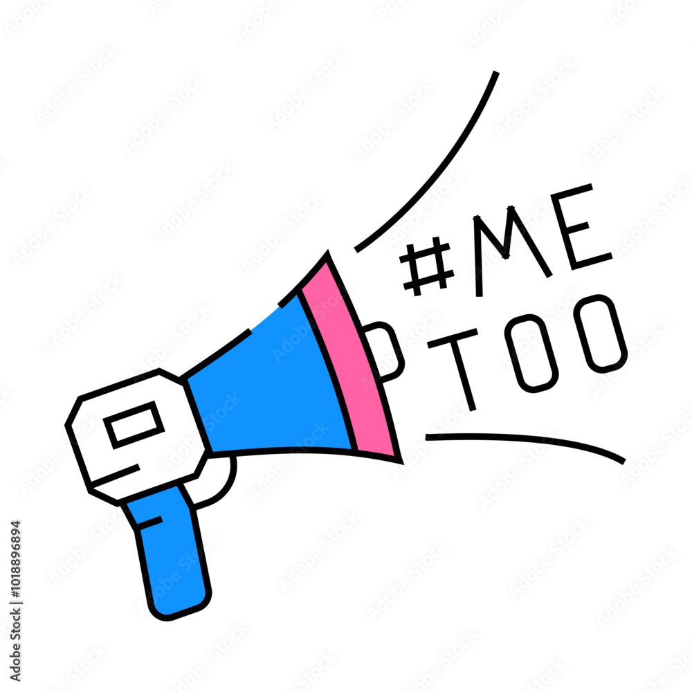 metoo movement feminism woman line icon vector. metoo movement feminism woman sign. isolated symbol illustration metoo movement feminism woman line icon vector. metoo movement feminism woman sign. isolated symbol illustration